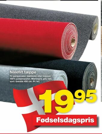 Bauhaus Nålefilt tæppe tilbud