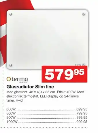 Glasradiator Slim line