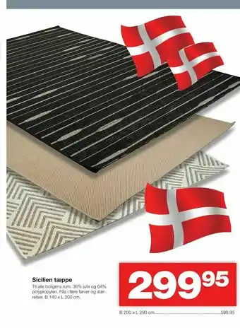 Bauhaus Sicilien tæppe tilbud