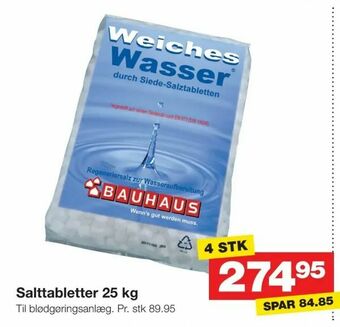 Bauhaus Salttabletter 25 kg tilbud