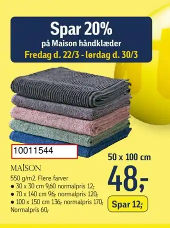 Føtex Maison håndklæder tilbud