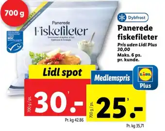 Lidl Panerede Fiskefileter tilbud