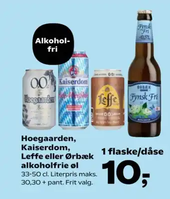 Kvickly Hoegaarden, Kaiserdom, Leffe eller Ørbæk alkoholfrie øl tilbud