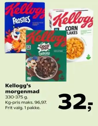 Kvickly Kellogg's morgenmad tilbud