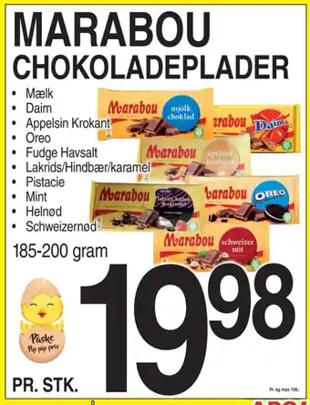 ABC Lavpris MARABOU CHOKOLADEPLADER tilbud