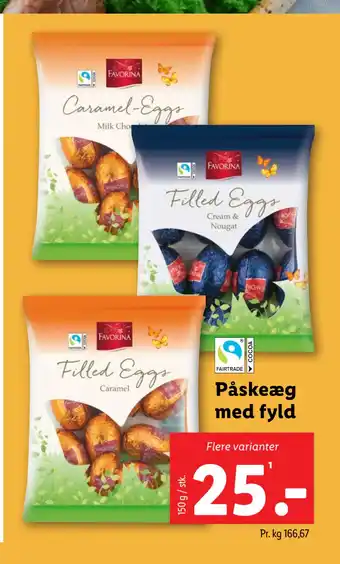 Lidl Påskeæg med fyld tilbud
