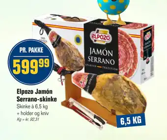 Otto Duborg Elpozo Jamón Serrano-skinke tilbud