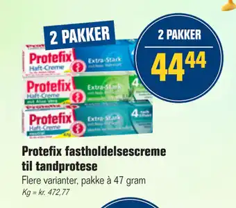 Otto Duborg Protefix fastholdelsescreme til tandprotese tilbud