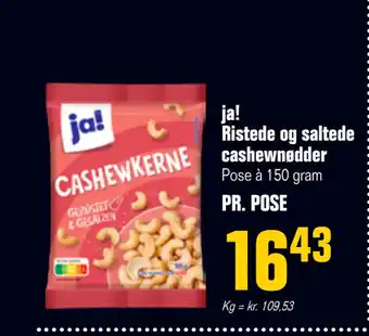 Otto Duborg ja! Ristede og saltede cashewnødder tilbud