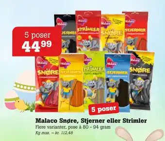 Poetzsch Padborg Malaco Snøre, Stjerner eller Strimler tilbud