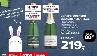 SuperBrugsen Canard-Duchêne Brut eller Demi Sec tilbud