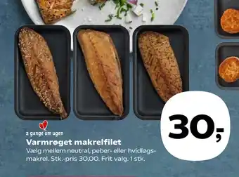 SuperBrugsen Varmrøget makrelfilet tilbud