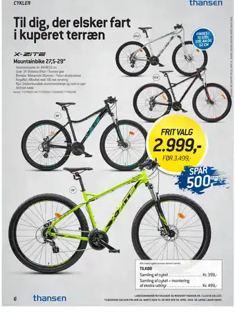 Thansen Mountainbike 27,5-29” tilbud