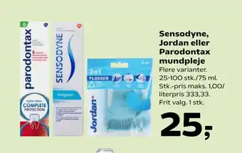 SuperBrugsen Sensodyne, Jordan eller Parodontax mundpleje tilbud