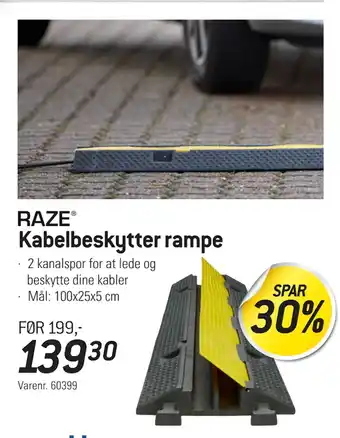 Kabelbeskytter rampe