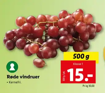 Lidl Røde vindruer tilbud