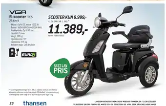 Thansen El-scooter tilbud