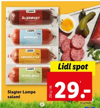 Lidl Slagter Lampe salami tilbud