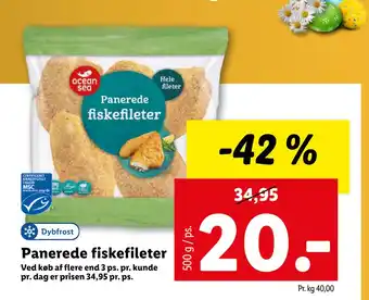 Lidl Panerede fiskefileter tilbud