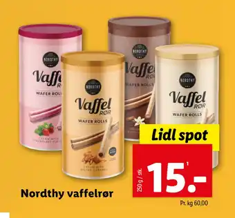 Lidl Nordthy vaffelrør tilbud