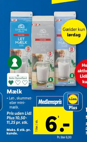 Lidl Mælk tilbud