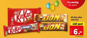 Lidl Kit Kat eller Lion bar tilbud