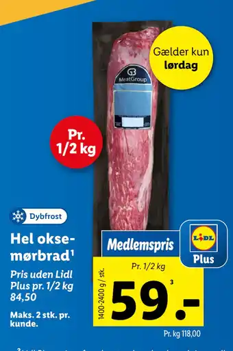 Lidl Hel oksemørbrad tilbud