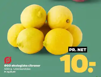 Netto ØGO økologiske citroner tilbud