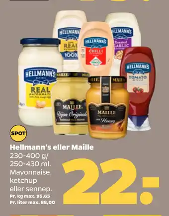 Netto Hellmann's eller Maille tilbud