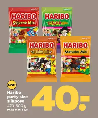 Netto Haribo party size slikpose tilbud