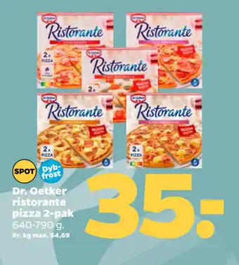 Netto Dr. Oetker ristorante pizza 2-pak tilbud
