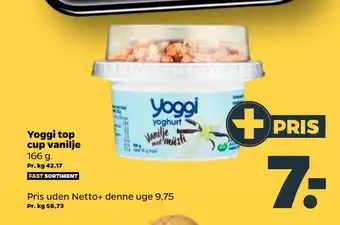 Netto Yoggi top cup vanilje tilbud