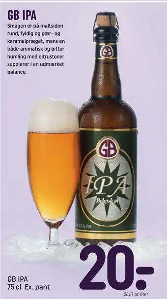 REMA 1000 GB IPA 75 cl. Ex. pant tilbud