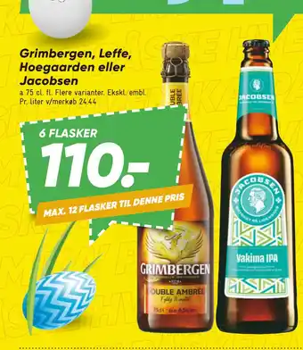 Bilka Grimbergen, Leffe, Hoegaarden eller Jacobsen tilbud