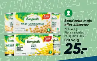 Bilka Bonduelle majs eller kikærter tilbud