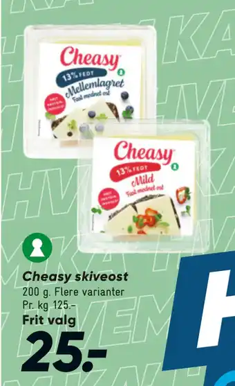 Bilka Cheasy skiveost tilbud