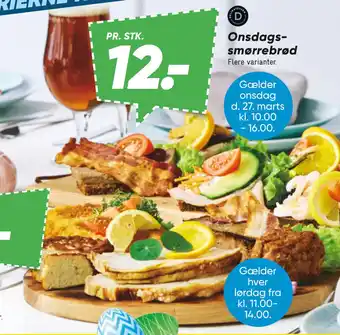 Bilka Onsdags smørrebrød tilbud