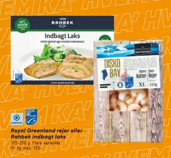 Bilka Royal Greenland rejer eller Rahbek indbagt laks tilbud