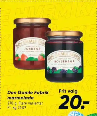 Bilka Den Gamle Fabrik marmelade tilbud