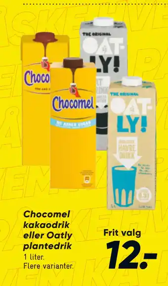 Bilka Chocomel kakaodrik eller Oatly plantedrik tilbud