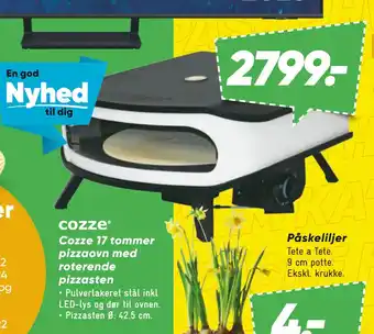 Bilka Cozze 17 tommer pizzaovn med roterende pizzasten tilbud