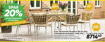Bilka Kerteminde havebord 150 cm tilbud