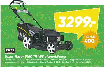 Bilka Texas Razor 5160 TR/WE plæneklipper tilbud