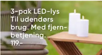 Bilka 3-pak LED-lys tilbud