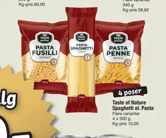 Fakta Tyskland Taste of Nature Spaghetti el. Pasta tilbud
