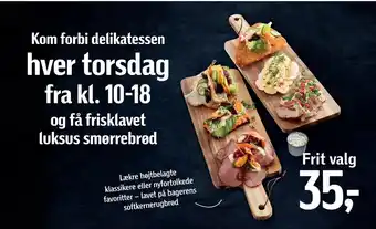 Føtex Kom forbi delikatessen og få frisklavet luksus smørrebrød tilbud