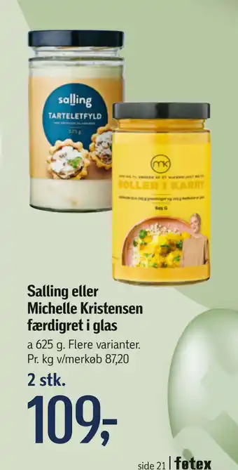 Føtex Salling eller Michelle Kristensen færdigret i glas tilbud