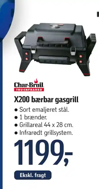 Føtex X200 bærbar gasgrill tilbud