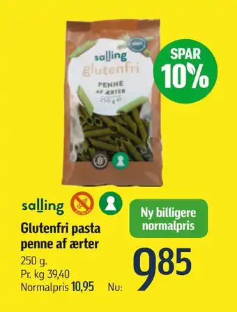 Glutenfri pasta penne af ærter