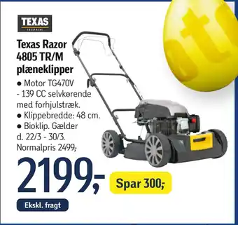 Føtex Texas Razor 4805 TR/M plæneklipper tilbud